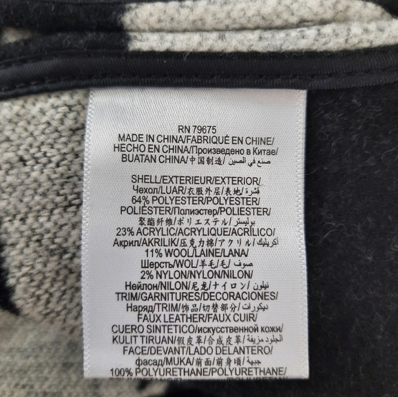 BCBG Wool Blend Poncho Style Zip Jacket - Picture 11 of 11